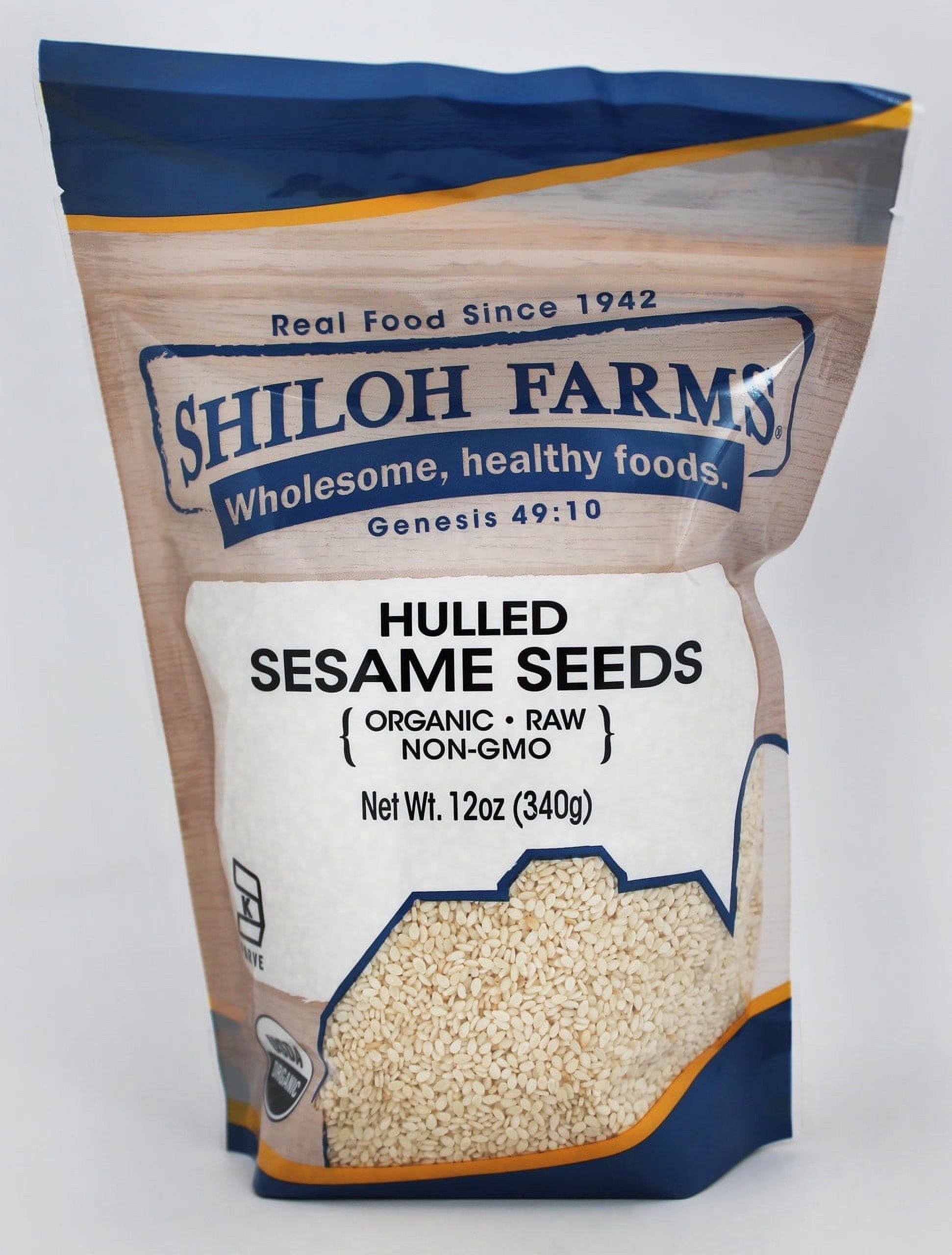 Shiloh Farms Organic Raw Hulled Sesame Seeds 12 oz
