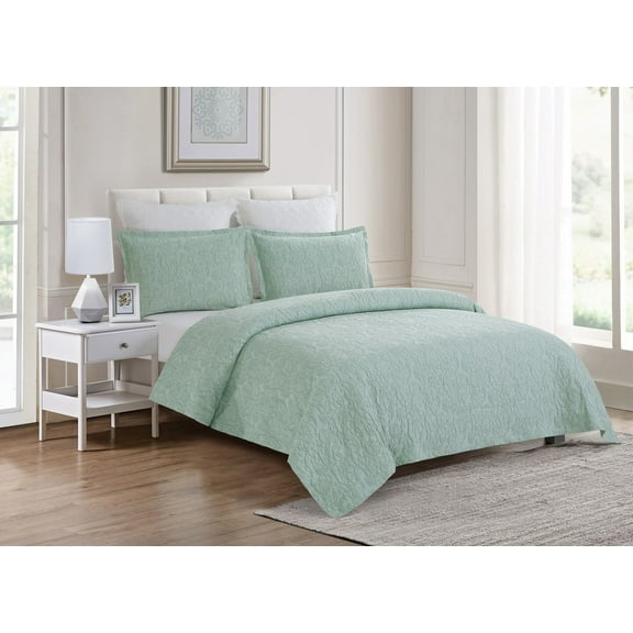 Shiloh Sea Glass Queen Coverlet Set