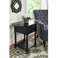 thumbnail image 1 of Shiloh Single Drawer End Table with Shelf and Dropleaf Top, Black, 1 of 3
