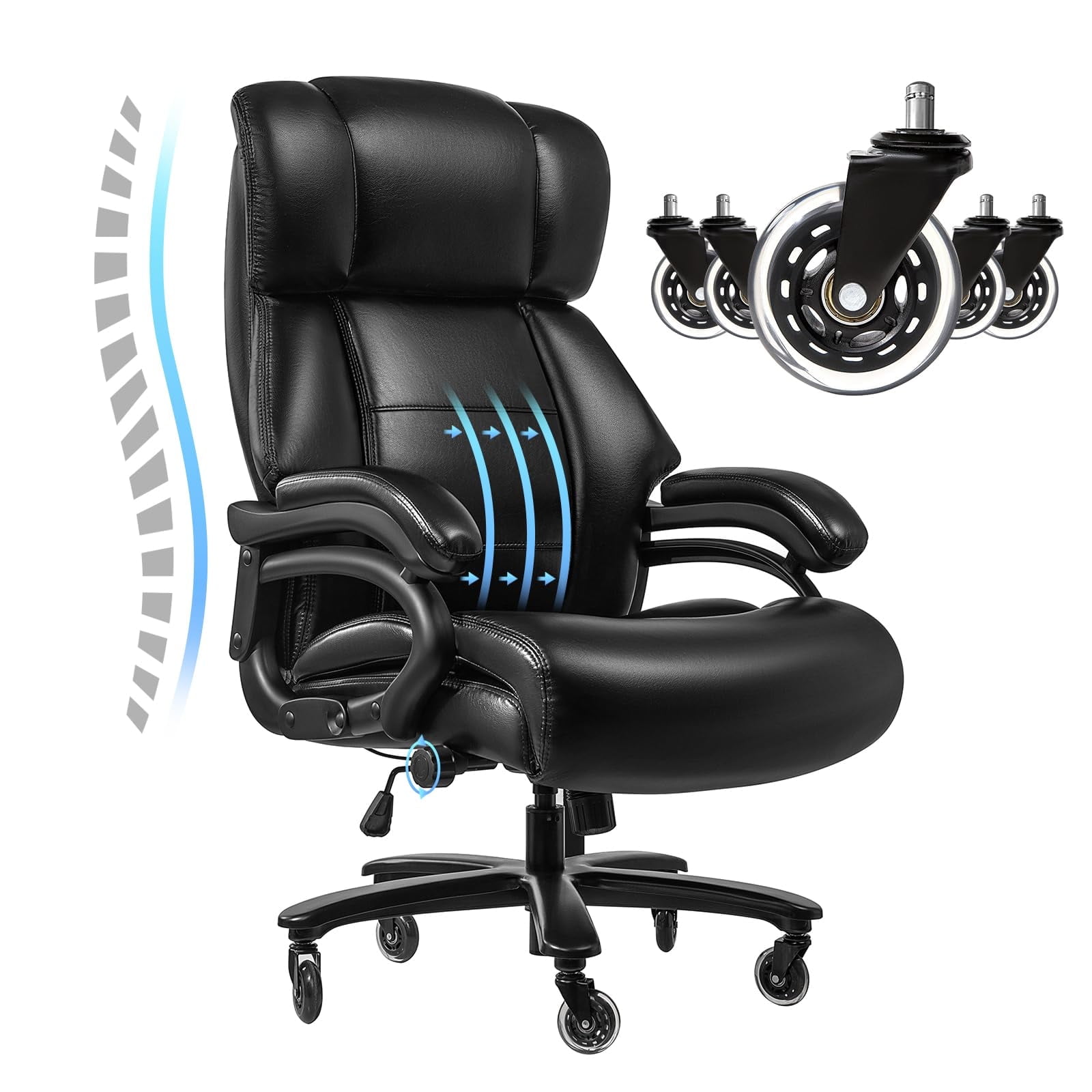 Shilucheng Big and Tall Office Chair 400lbs for Heavy People, Ergonomic