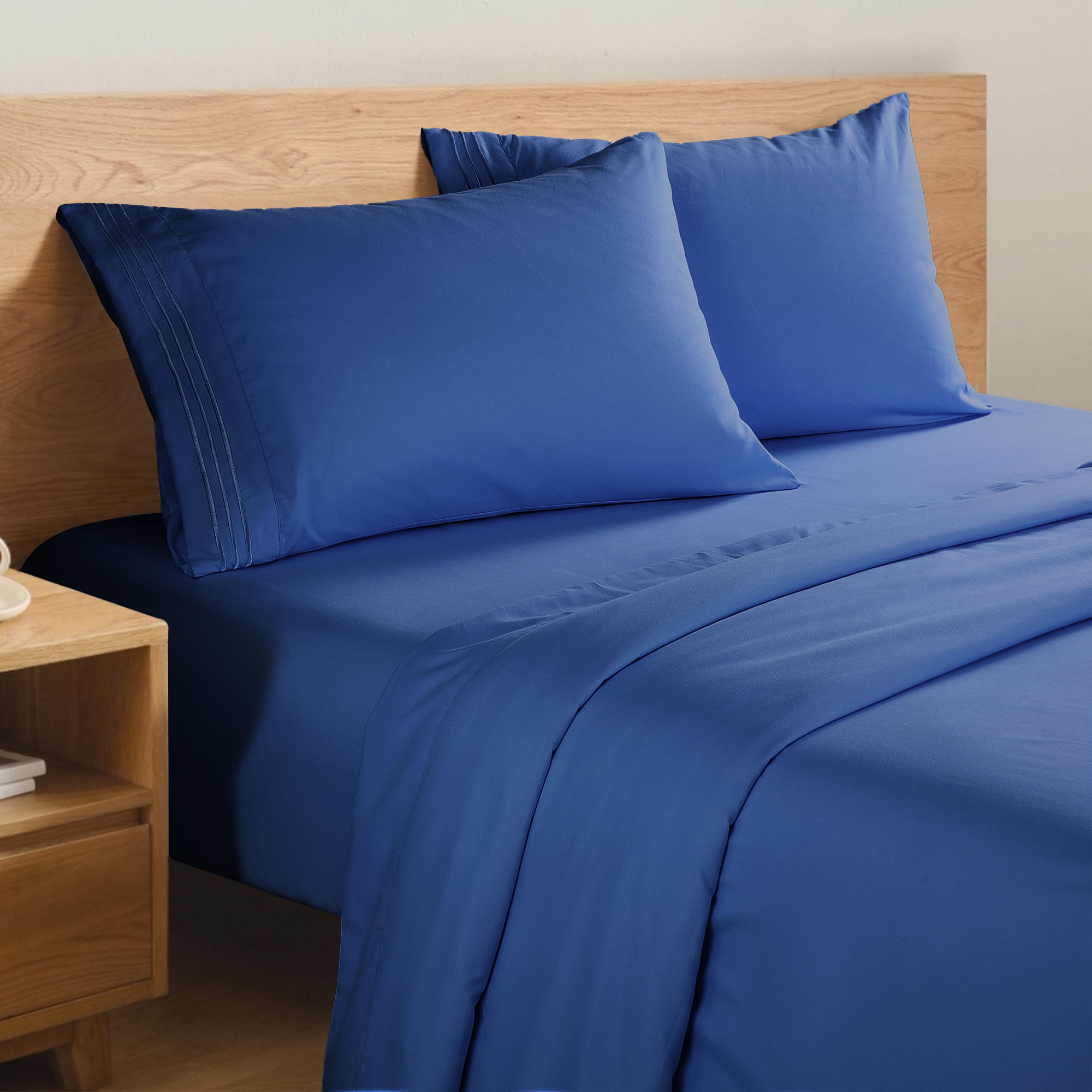 Shilucheng Cooling 4 Piece Luxury Bed Sheets Set, 1800 Series