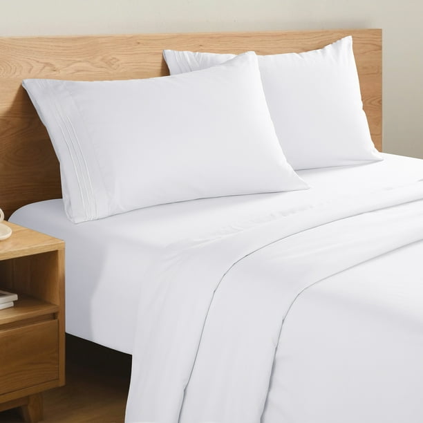 Shilucheng Cooling 4 Piece Luxury Bed Sheets Set, 1800 Series