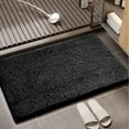 thumbnail image 1 of Shilucheng Luxury Chenille Bath Rug, Non-Slip Soft Absorbent Bath Mats (Black，20"x32"), 1 of 7