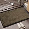 thumbnail image 1 of Shilucheng Luxury Chenille Bath Rug, Non-Slip Soft Absorbent Bath Mats (Brown，26"x44"), 1 of 7