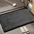 thumbnail image 1 of Shilucheng Luxury Chenille Bath Rug, Non-Slip Soft Absorbent Bath Mats (Dark Gray，17"x24"), 1 of 7
