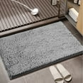 thumbnail image 1 of Shilucheng Luxury Chenille Bath Rug, Non-Slip Soft Absorbent Bath Mats (Gray，20"x32"), 1 of 7