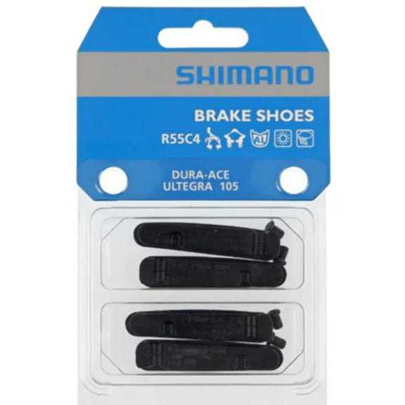2 Pairs Shimano Brake Pads R55C4 Dura Ace/Ultegra/105 with Fixing Bolts, Factory Number: Y-8L298062