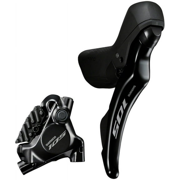 Shimano 105 105 ST-R7120-R Shift/Brake Lever with BR-R7170 Hydraulic Disc Brake Caliper - Right/Rear, 12-Speed, Flat