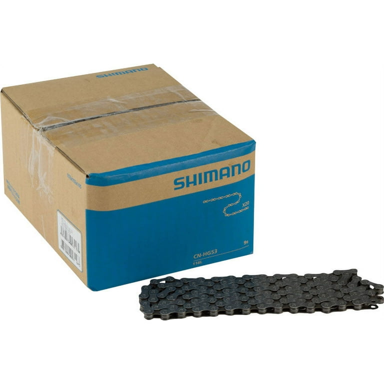 Shimano CN HG53 Chain 9 Speed 116 Links Gray Box of 20 Pressed Pin