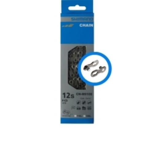 Shimano CN-M9100 XTR/Dura Ace HG+ chain, with quick link, 12-speed, 126L, SIL-TEC