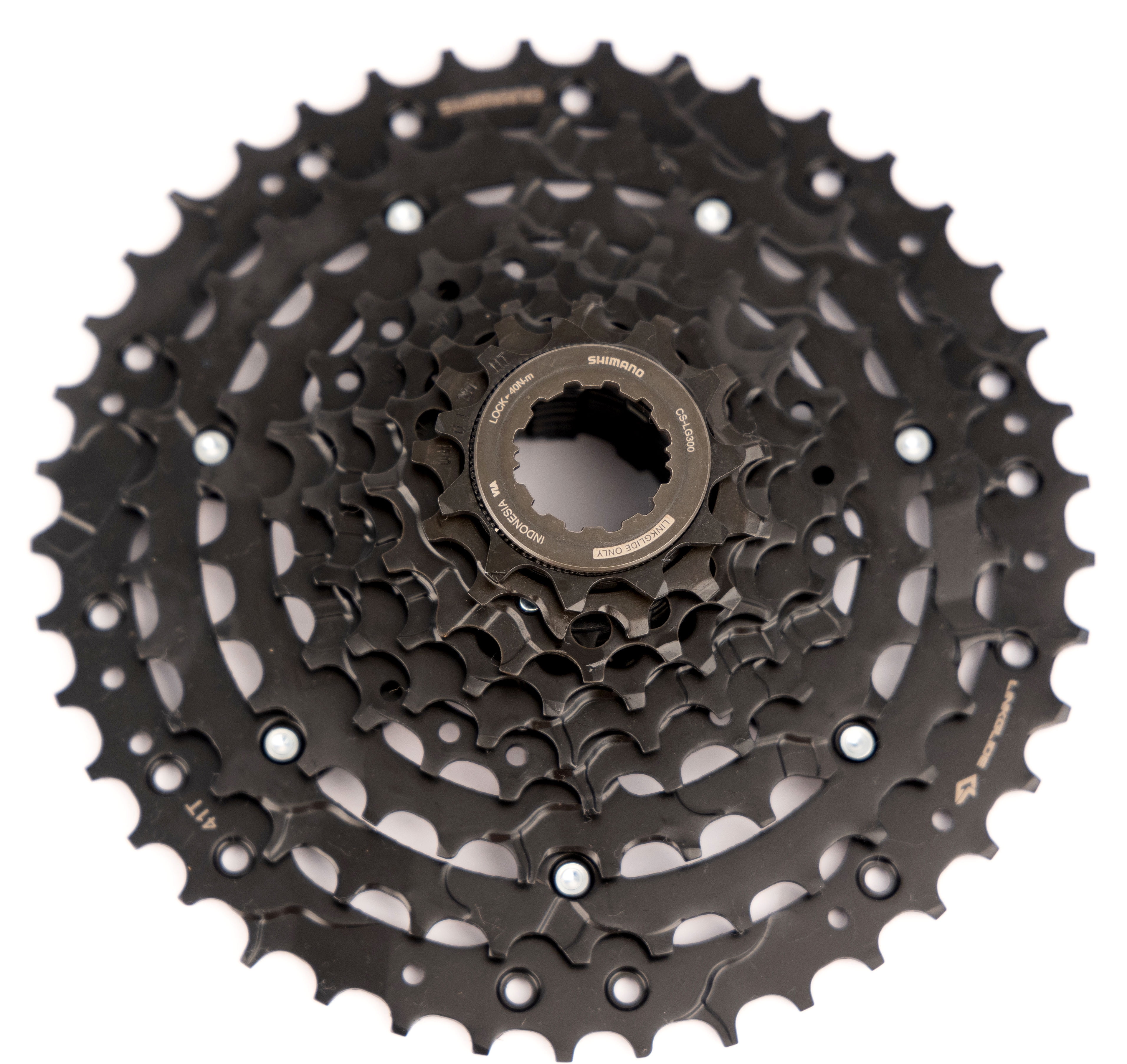 Cassette Shimano CUES CS-LG300-9 – 9 Vitesses LINKGLIDE – 11-36 Dents – Noire