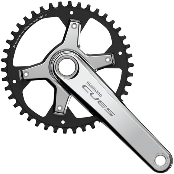 Shimano CUES FC-U6030-1 Crankset - 170mm, 9/10/11-Speed, 42t, Asymmetric 110 BCD, Silver