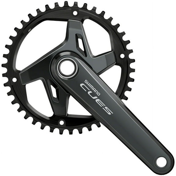 Shimano CUES FC-U8000-1 Crankset - 170mm, 9/10/11-Speed, 42t, Asymmetric 96 BCD, Hollowtech II, Black