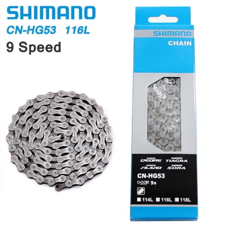 Shimano Deore 9 Speed Chain CN-HG53 Tiagra Alivio Hyperglide MTB Road Bike 116 Links