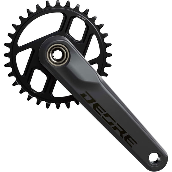 Shimano Deore FC-M6200 Crankset - 165mm, 12-Speed, 32t, 55mm Chainline, Dark Gray/Black