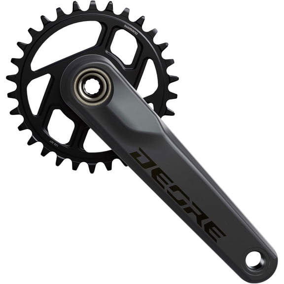 Shimano Deore FC-M6200 Crankset - 175mm, 12-Speed, 30t, 55mm Chainline, Dark Gray/Black