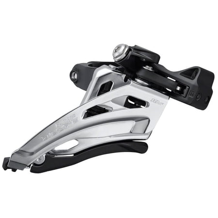 Shimano Deore FD-M4100-M Front Derailleur - 10 Speed Double Side Swing Front Pull Clamp Band Silver/BLK