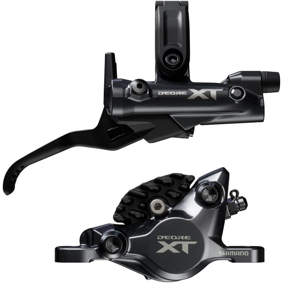 Shimano Deore XT M8200 Disc Brake and Lever - Right/Rear, Post Mount, 2-Piston Caliper, SM-BH90-SBM Hose, Fin Metal