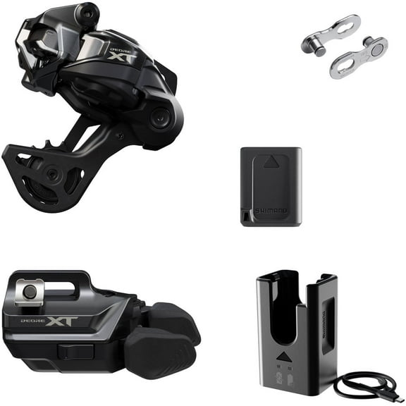 Shimano Deore XT M8250 Di2 Wireless Upgrade Kit - M8250-GS Rear Derailleur, M8250-IR I-SPEC EV Shifter, Battery,