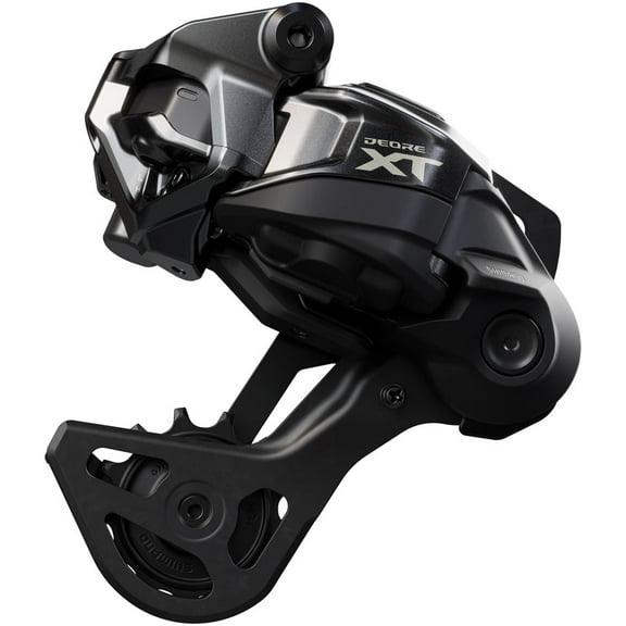 Shimano Deore XT RD-M8250-GS Di2 Wireless Rear Derailleur - 12-Speed, Medium Cage, Shadow ES, Black/Gray