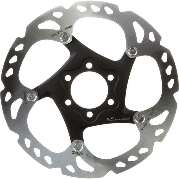 Shimano Deore XT SM-RT86-L Disc Brake Rotor - 203mm, 6-Bolt, Silver/Black
