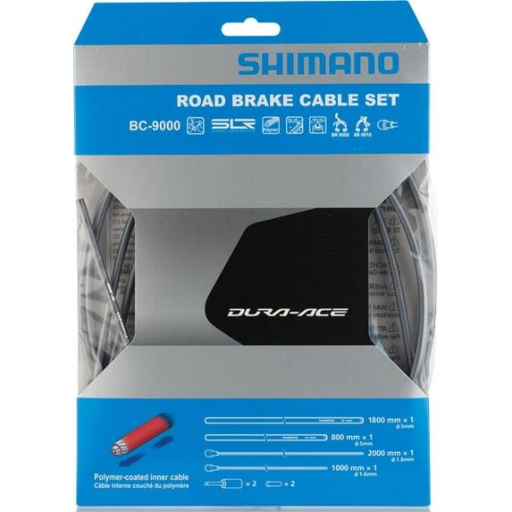 Shimano Dura-Ace BC-9000 Polymer-Coated Brake Cable Set, High-Tech Gray
