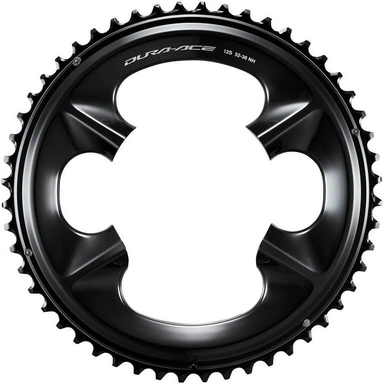 DURA-ACE R9200 52T 12S チェーンリング ブラック Shimano Dura-Ace FC-R9200 12-Speed Chainring - 52t, Asymmetric 110