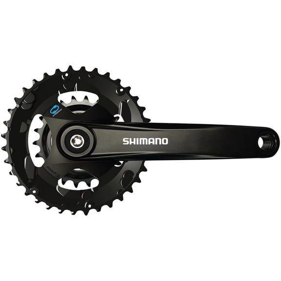 Shimano FC-M315-B2 Crankset - 170mm, 7/8-Speed, Riveted, JIS Square Taper Spindle Interface, 51.8mm Chainline, Black