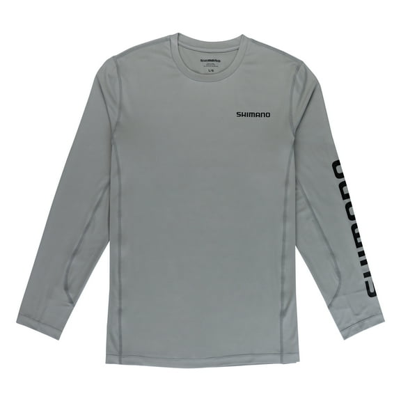 Shimano Fishing Long Sleeve Performance Tee - Steel, MD [ATEESUNLSMST]