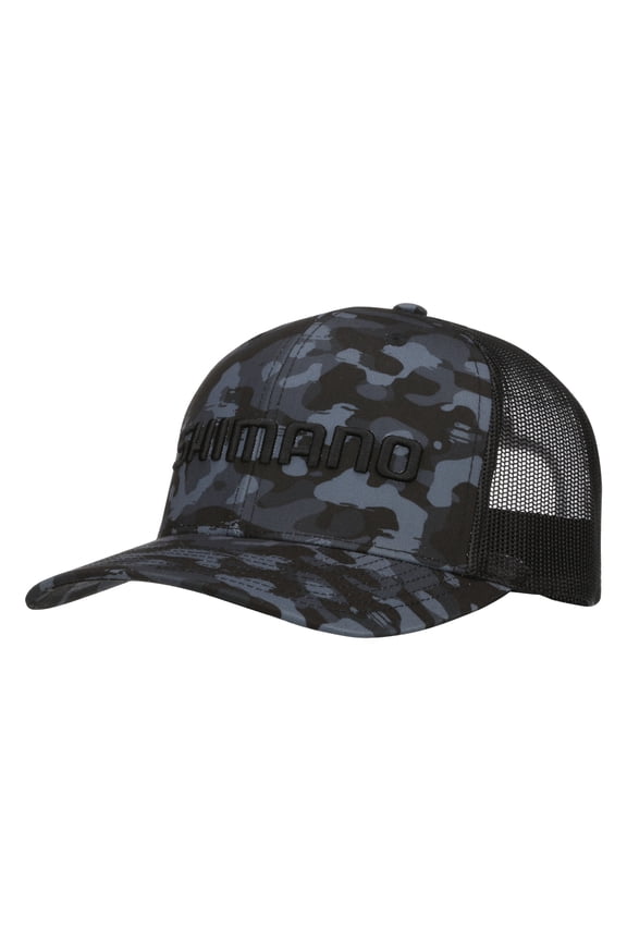 Fishing Printed Trucker Cap - Camobk, One Size Fits Most [AHATPTRKBKCAMO]