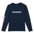 thumbnail image 1 of Shimano Fishing Shimano Long Sleeve Cotton Tee - Navy, XL [ATEERSLSXLNV], 1 of 2