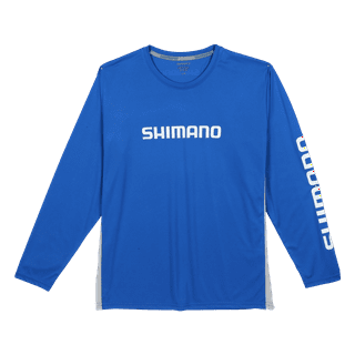 SHIMANO Long Sleeve Hooded Tech Tee, Arctic Blue, Medium, : :  Fashion