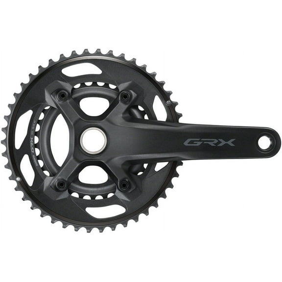 Shimano GRX FC-RX610-2 Crankset - 165mm 12-Speed 46/30t 110/80 BCD Hollowtech II Spindle Interface BLK