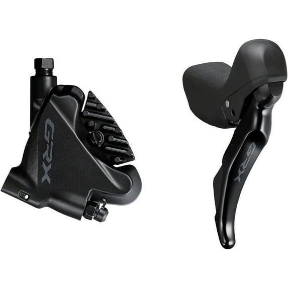 Shimano GRX ST-RX400/BR-RX400 Hydraulic Disc Brake and Brake/Shift Lever - Right, 10-Speed, Flat Mount, Finned Resin