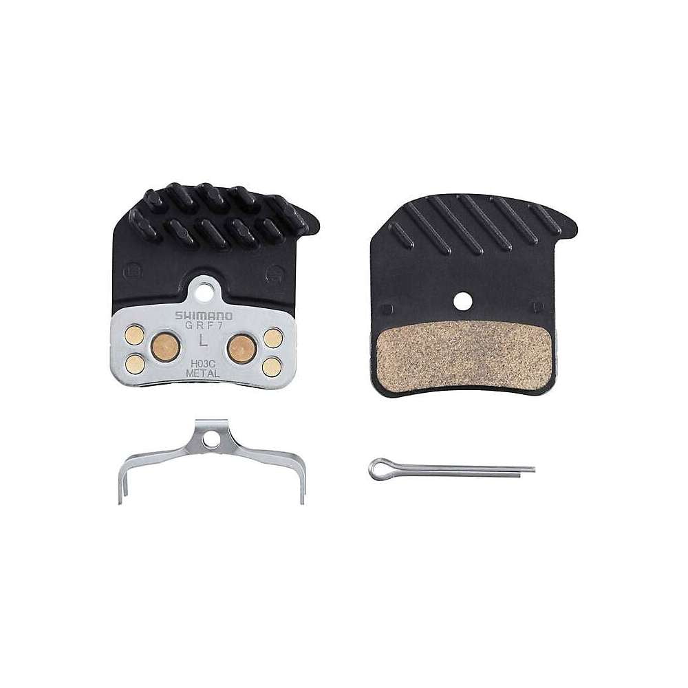 SHIMANO H03C-MF Scheibenbremsbeläge – Metallmischung, Mit Kühlrippen