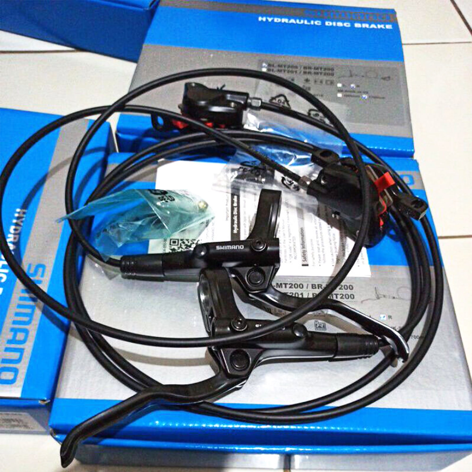 shimano-mt200-mtb-hydraulic-disc-brake-set-left-front-right-rear