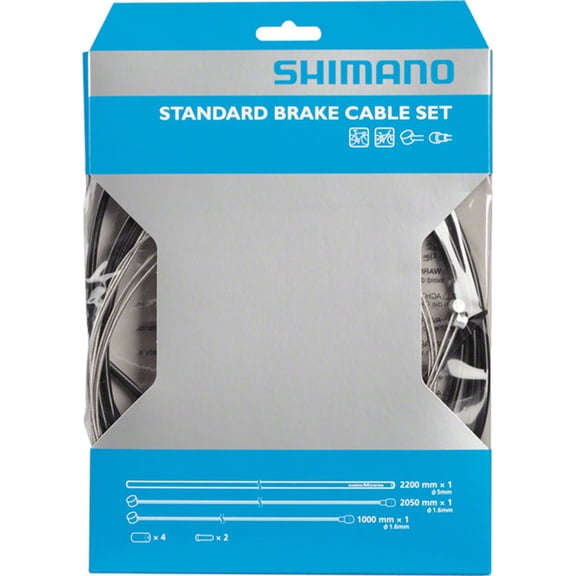 Shimano Standard Steel Mountain and Road Brake Cable and Housing Kit MTB Black
