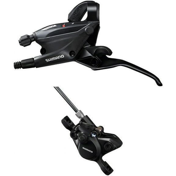 Shimano ST-EF505 EZ Fire Plus Shift/Brake Lever with BR-MT200 Disc Brake Caliper - Left/Front, 2x Shift, 2-Piston, Black