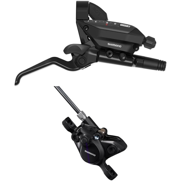 Shimano ST-EF515-8R EZ Fire Plus Shift/Brake Lever with BR-MT200 Disc Brake Caliper - Right/Rear, 8-Speed, Post Mount,