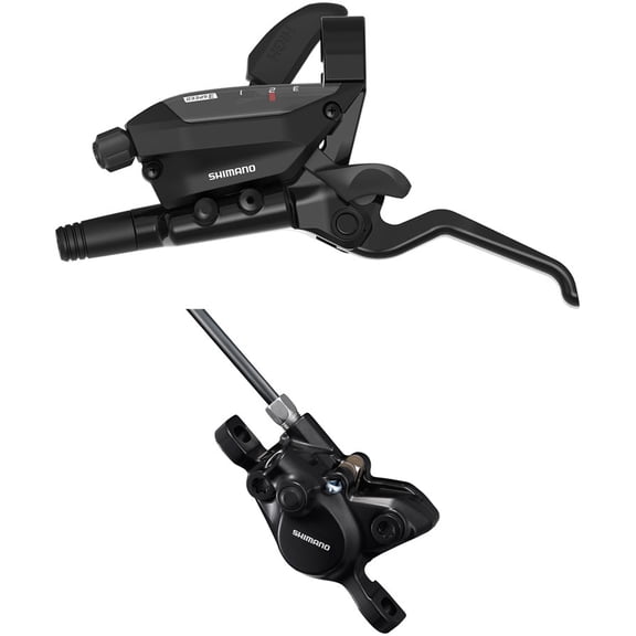 Shimano ST-EF515-L EZ Fire Plus Shift/Brake Lever with BR-MT200 Disc Brake Caliper - Left/Front, 3x Shift, Post Mount,
