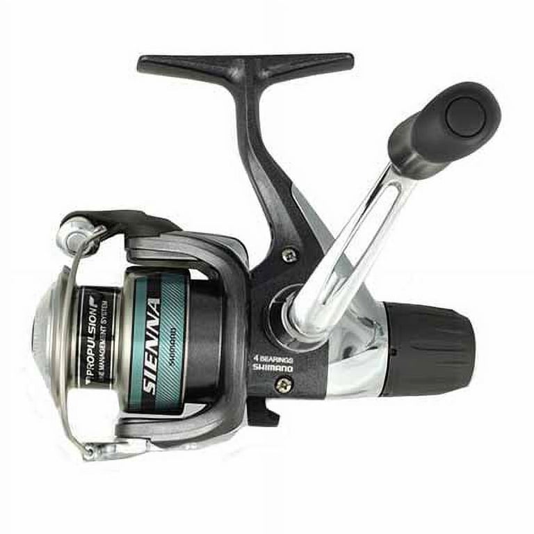 Shimano Sienna Spinning Reel 1000 Reel Size, 5.2:1 Gear Ratio, 25 Retrieve  Rate, Ambidextrous, Clam Package