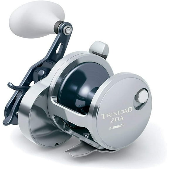 Shimano Trinidad Saltwater Fishing Reel TN16A - Right-Handed Aluminum - Size 16, Silver