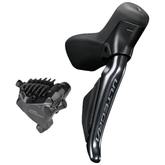 Shimano Ultegra ST-R8170F Di2 Shift/Brake Lever with BR-R8170 Hydraulic Disc Brake Caliper - Right/Rear, 12-Speed, Flat