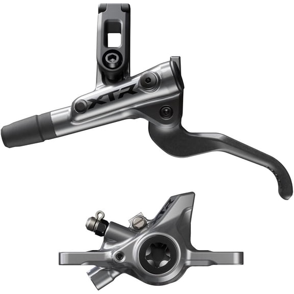 Shimano XTR M9200 XC Disc Brake and Lever - Left/Front, Post Mount, 2-Piston Caliper, SM-BH90-SS Hose, Metal Pads, Gray