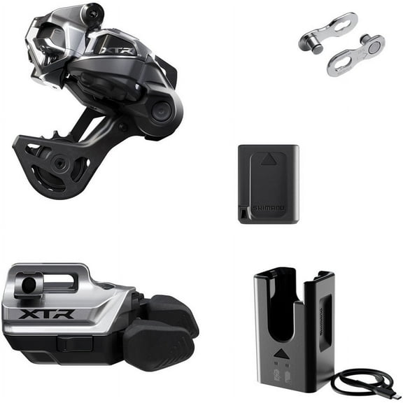 Shimano XTR M9250 Di2 Wireless Upgrade Kit - Includes M9250-GS Rear Derailleur, M9250-IR I-SPEC EV Shifter, Battery,