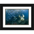 thumbnail image 1 of Shimlock, Jones 32x23 Black Ornate Wood Framed with Double Matting Museum Art Print Titled - Indonesia Schooling fish in the Dampier Strait, 1 of 4