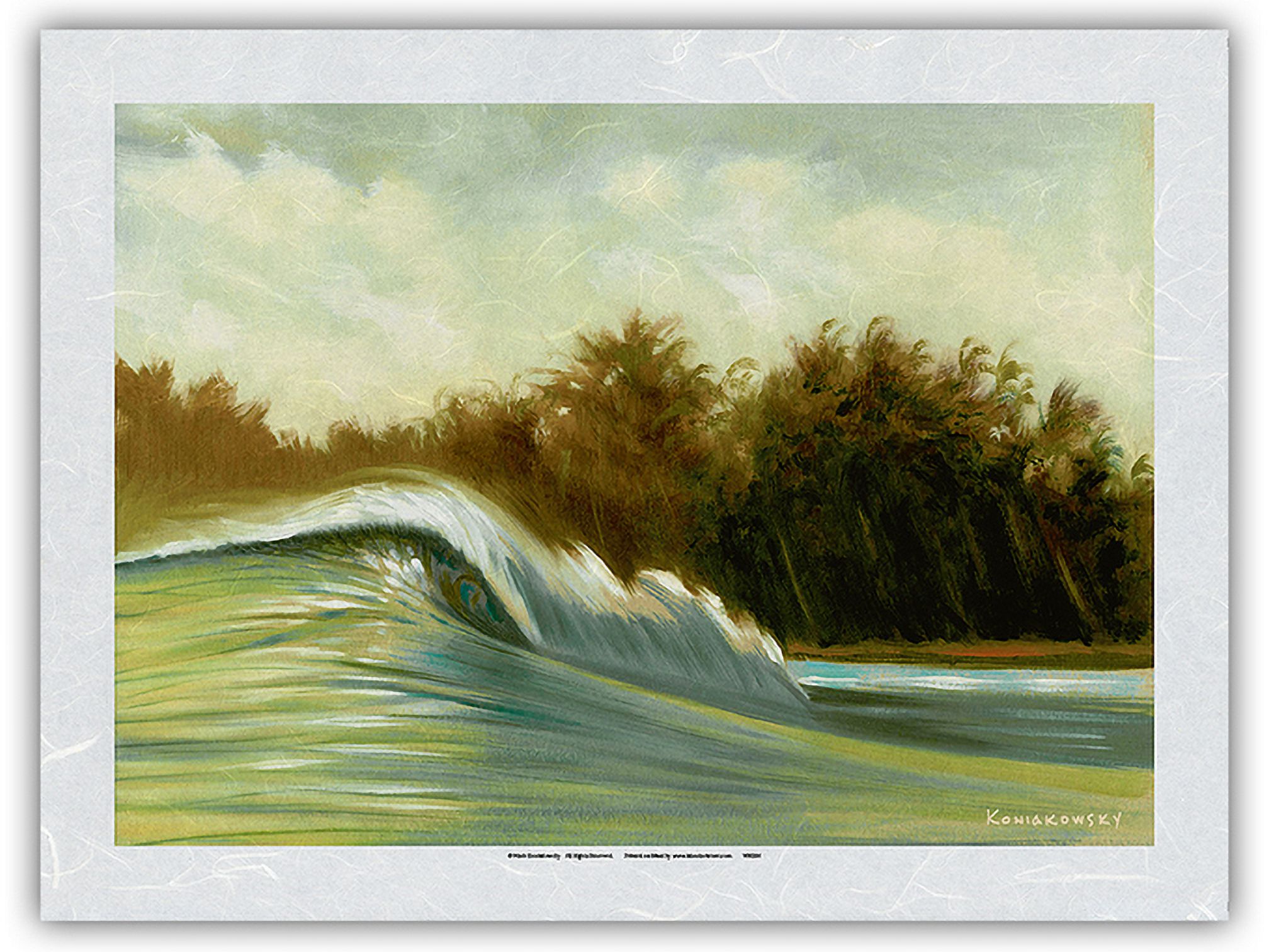 Shimmer - Breaking Wave - From an Original Color Painting by Wade ...
