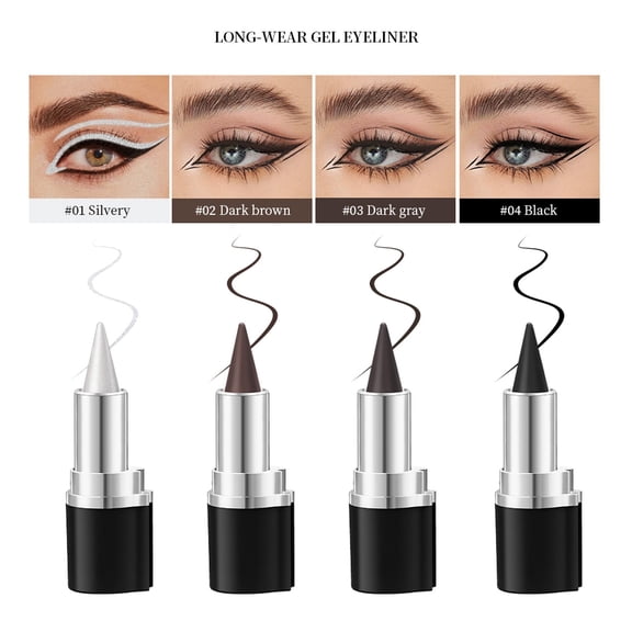 Shimmer Eyeliner Pencil,Metallic Waterproof Gel Pencil,Iridescent Color Eye Makeup Tool