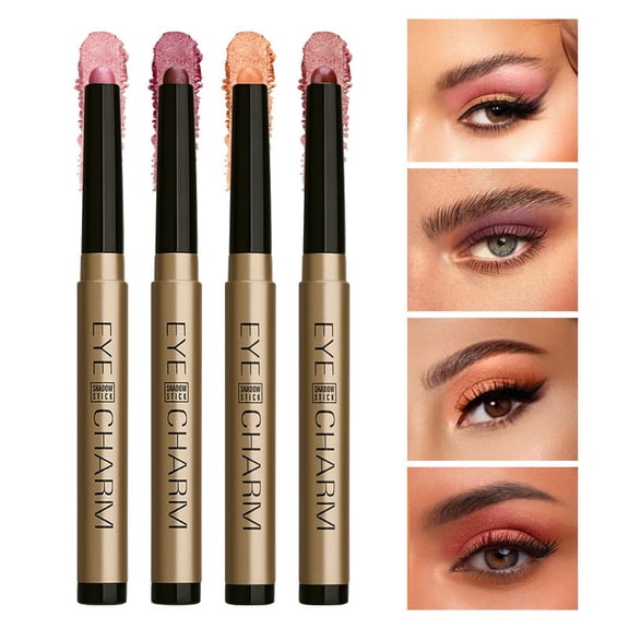 Shimmer Eyeshadow Stick,Long-Lasting Crease-Proof Cream to Powder,Shadow Stick with Smooth Blendable Texture