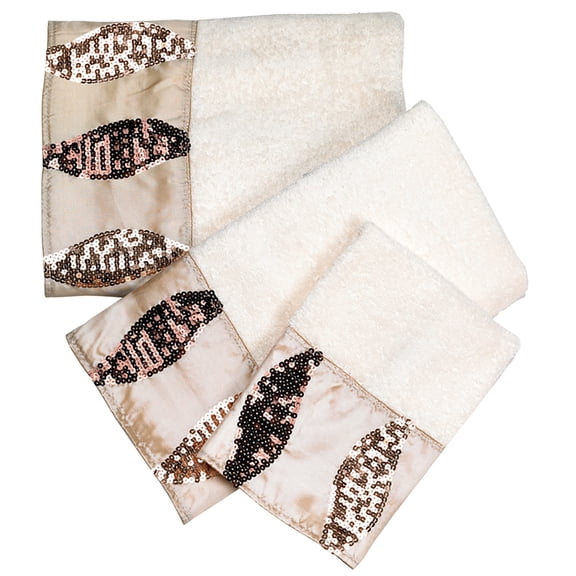 Shimmer Gold - 3-Piece Popular Bath Bathroom Pool, Hand, Wash Towel Set
